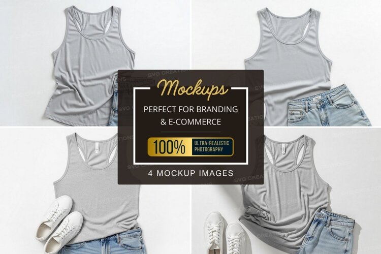 Casual summer outfit with gray tank top and denim shorts example image 1