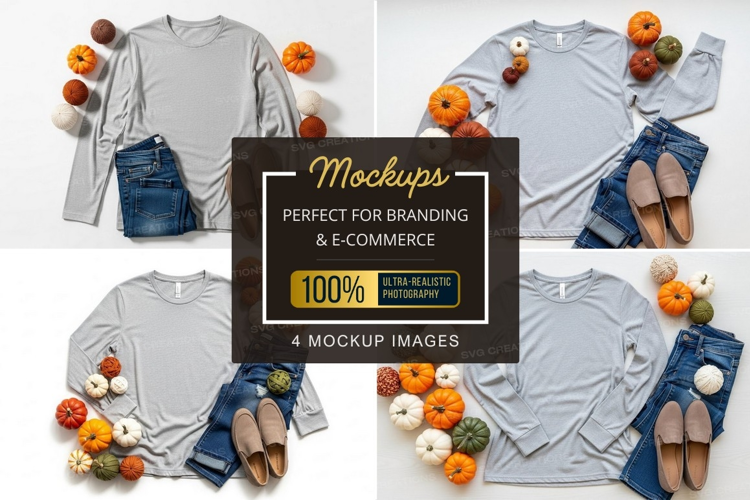 Autumn themed t-shirt mockup