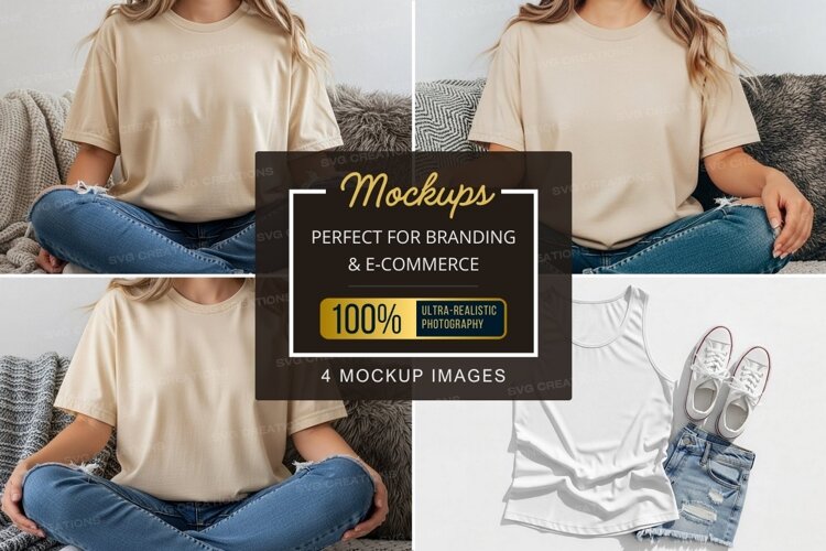 Casual t-shirt mockup example image 1