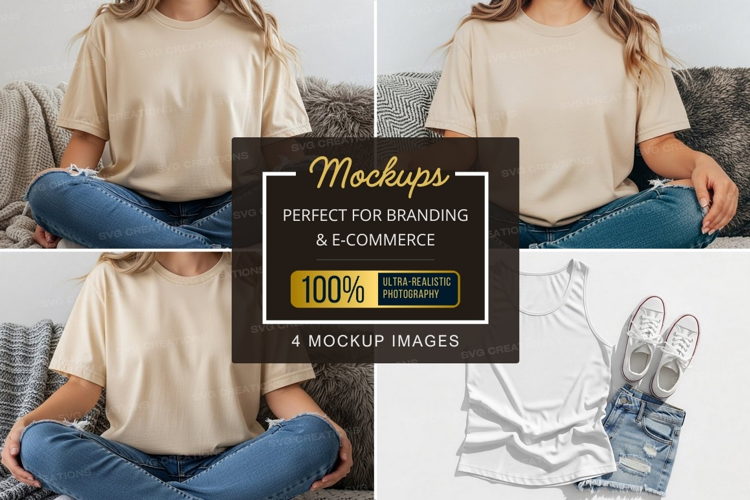 Casual t-shirt mockup