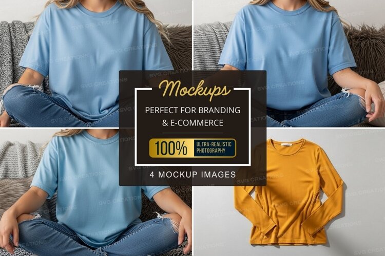 Casual t-shirt mockup example image 1
