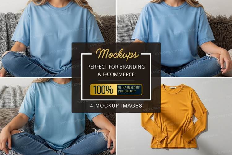 Casual t-shirt mockup