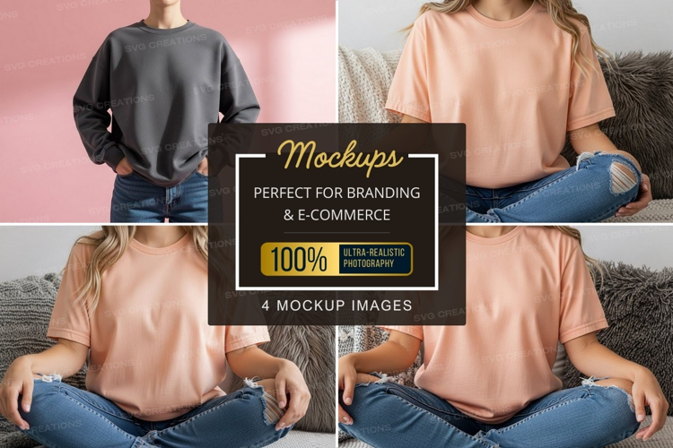 Relaxation and comfort t-shirt mockup