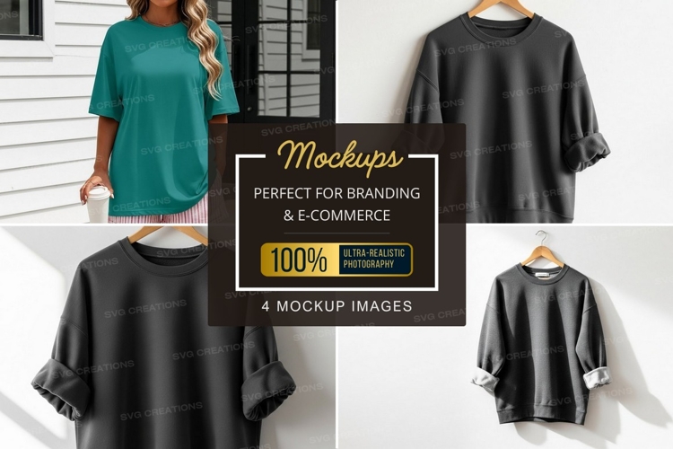 Black Tshirt Mockup Image 17