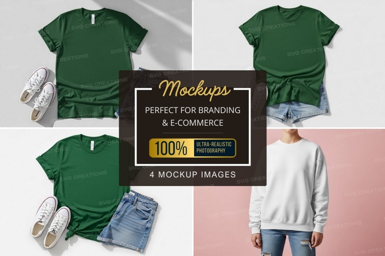 White Tshirt Mockup Image 21