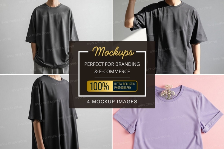 Black Tshirt Mockup Image 10