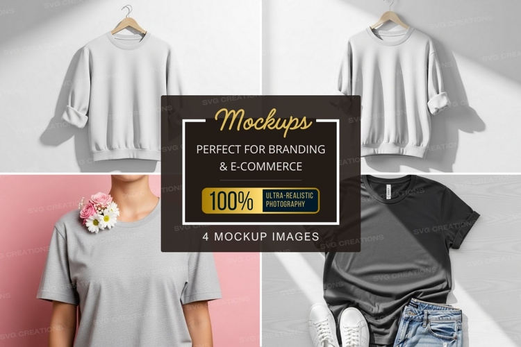 Black Tshirt Mockup Image 24