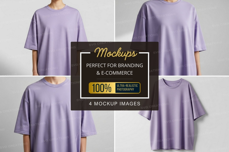 Lilac t-shirt mockup