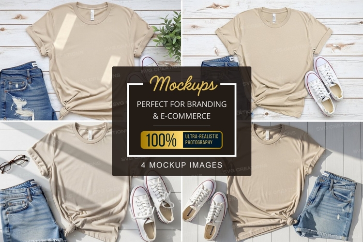 White Tshirt Mockup Image 23