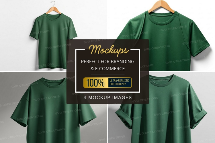 Green t-shirt mockup