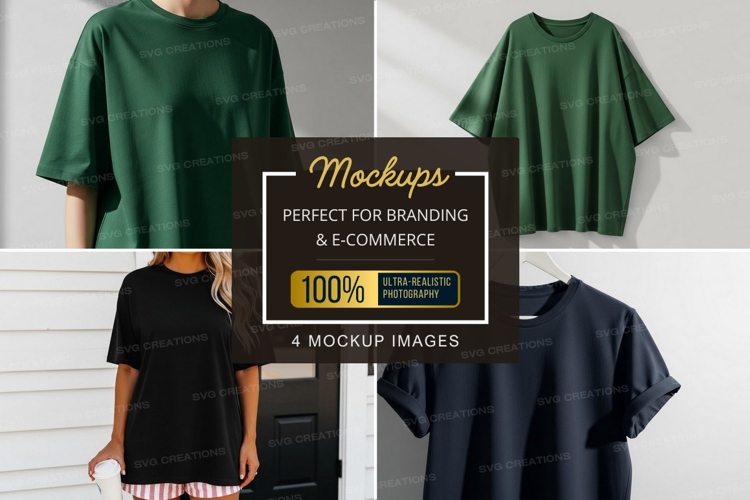 Black Tshirt Mockup Image 6