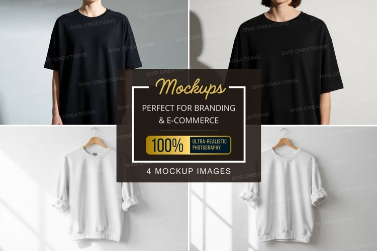 Black Tshirt Mockup Image 3