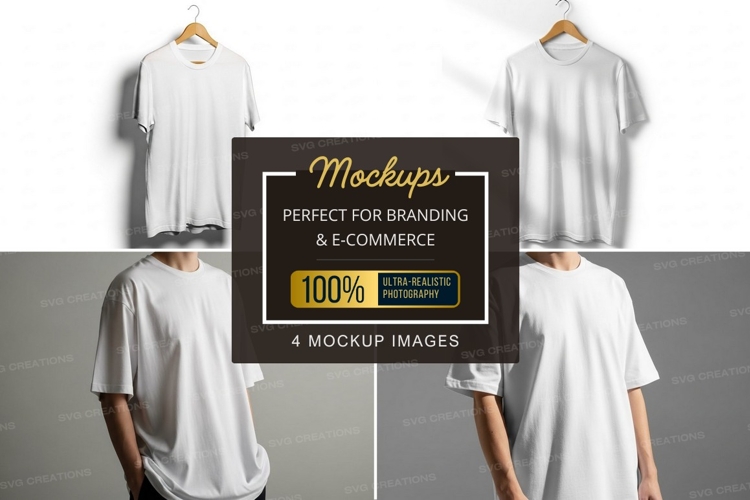 White Tshirt Mockup Image 24