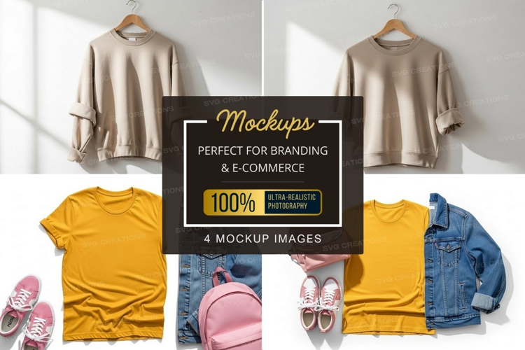 Casual outfit t-shirt mockup