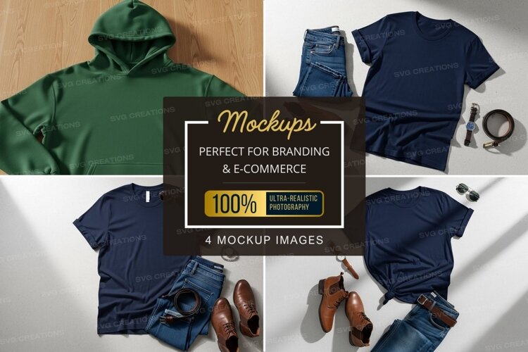 T-shirt mockup collection example image 1