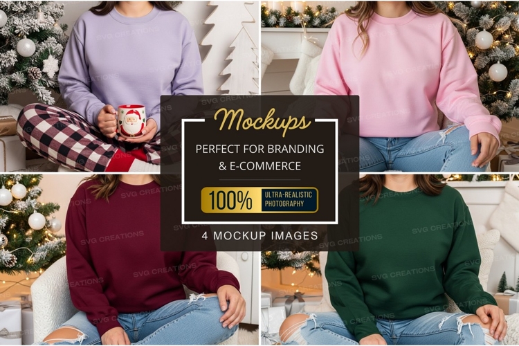 Cozy christmas t-shirt mockup