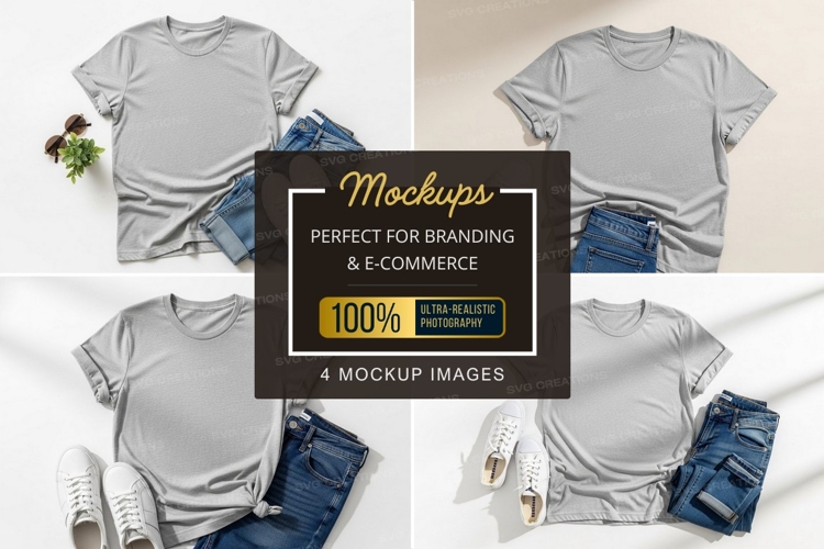 Casual outfit t-shirt mockup