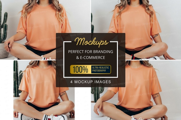 Peaceful yoga t-shirt mockup