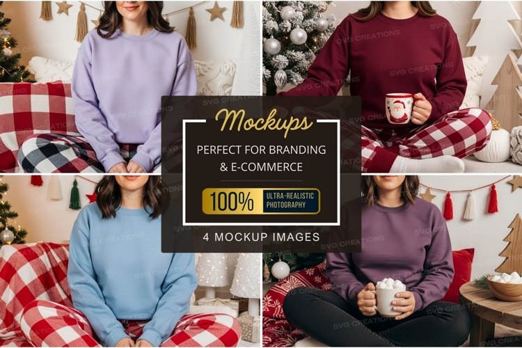 Cozy christmas t-shirt mockup