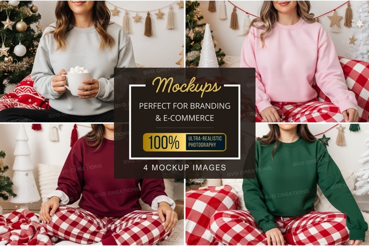 Cozy christmas t-shirt mockup