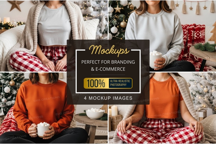 Cozy winter t-shirt mockup