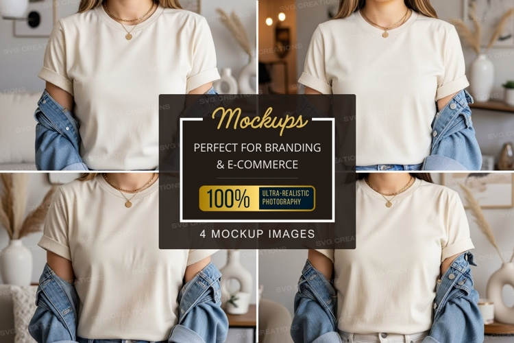 Casual t-shirt mockup