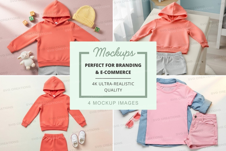 Mockup: kids' clothing sets