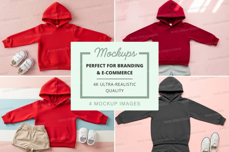 Mockup: children's hoodie outfits