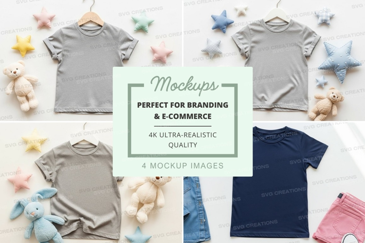 Mockup: children's clothing and toys