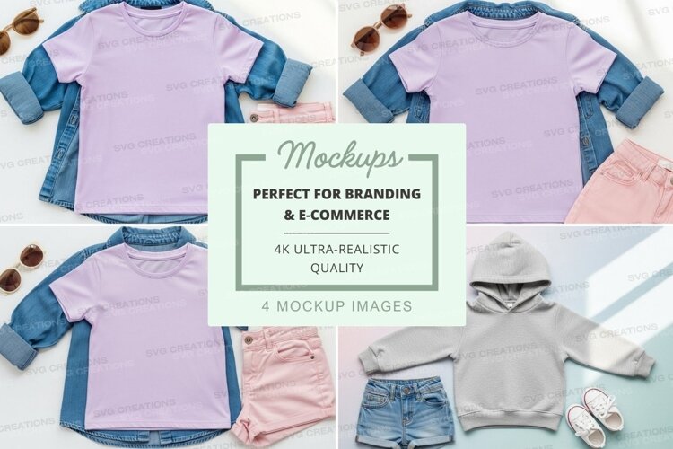 Mockup: kids' casual summer outfits example image 1