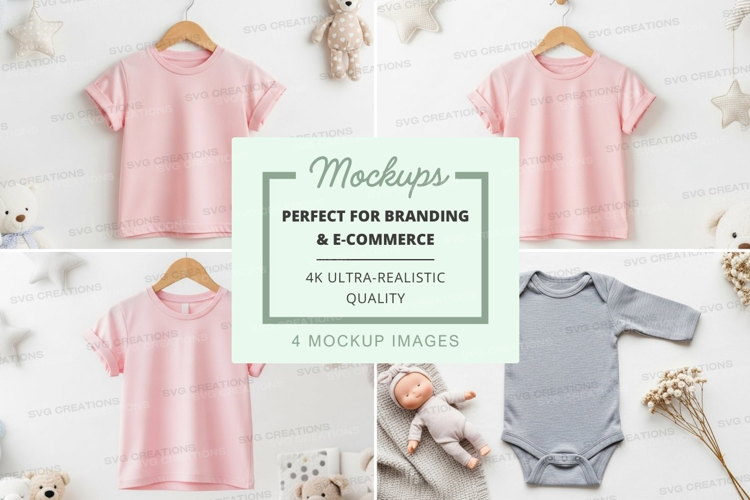 Mockup: baby clothing collection