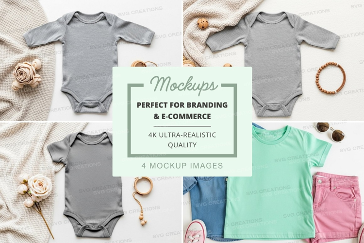 Mockup: baby and toddler clothing collection