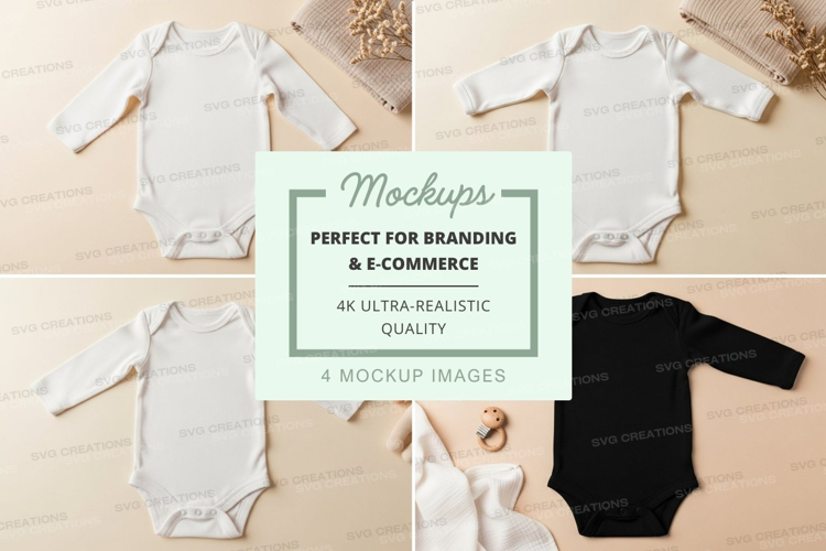 Mockup: baby onesies collection
