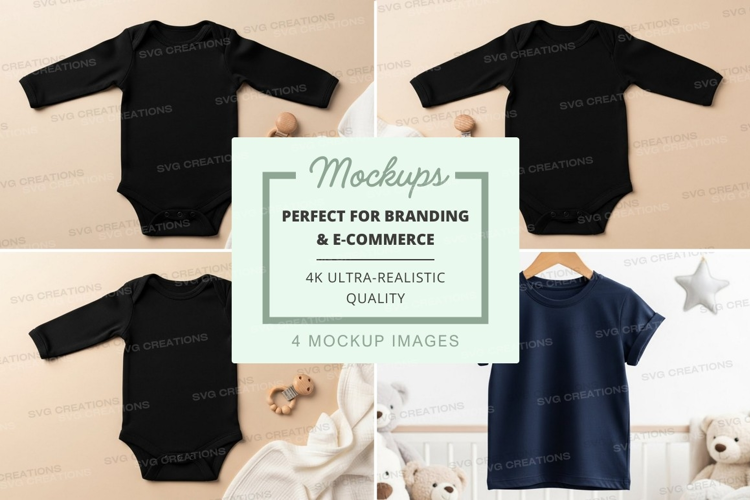 Mockup: baby clothing collection