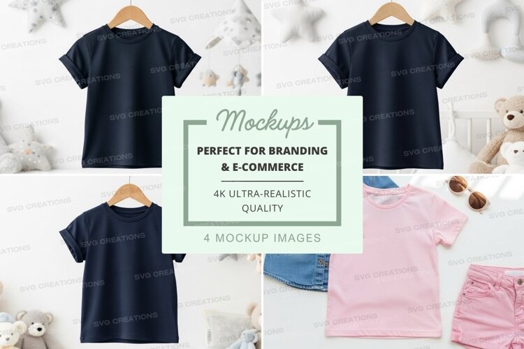 Mockup of kids' clothing items example image 1