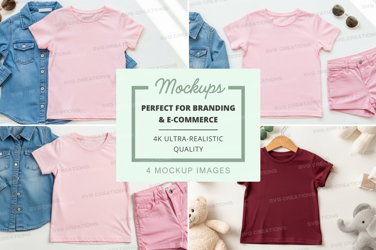 Mockup: kids' clothing collection