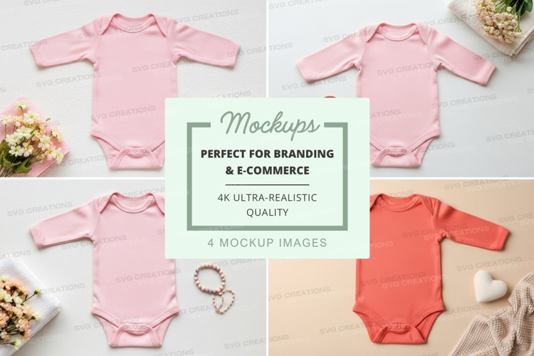Mockup: baby onesies collection