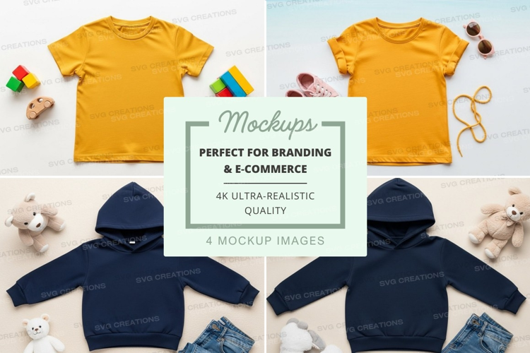 Mockup: kids' clothing collection