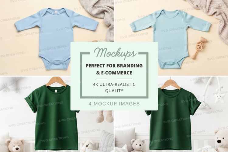 Mockup: baby and toddler clothing collection