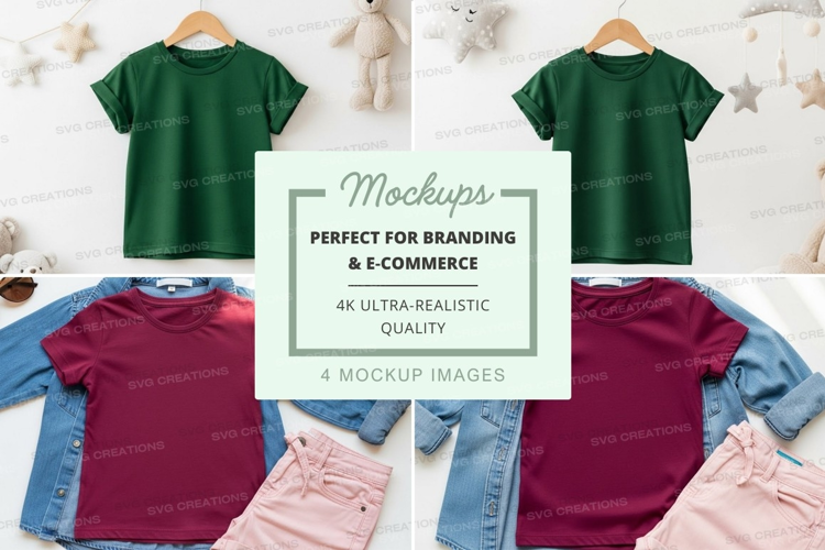 Mockup of children's clothing