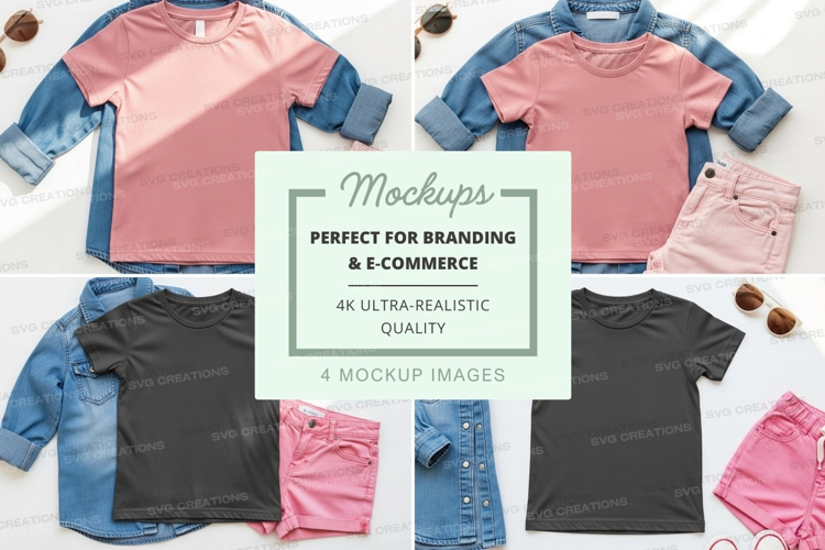 Mockup: kids' summer fashion collection