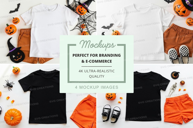 Halloween kids' outfit mockup