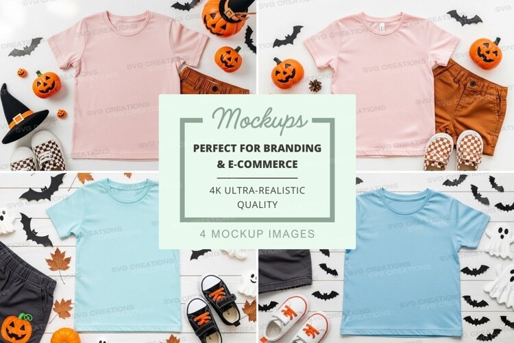 Halloween themed kids' clothing mockup example image 1