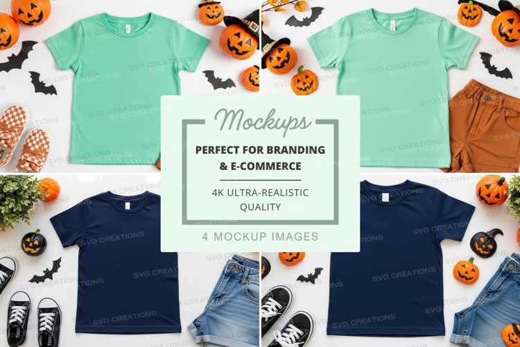Mockup: kids' halloween outfit collection