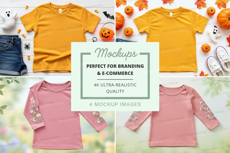 Mockup: kids' autumn fashion collection