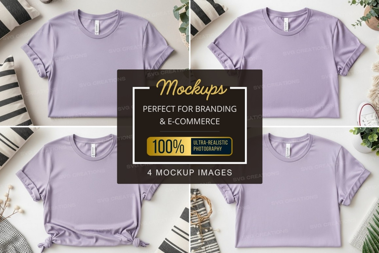 Lavender t-shirt mockup