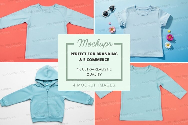 Mockup collection of kids' clothing example image 1