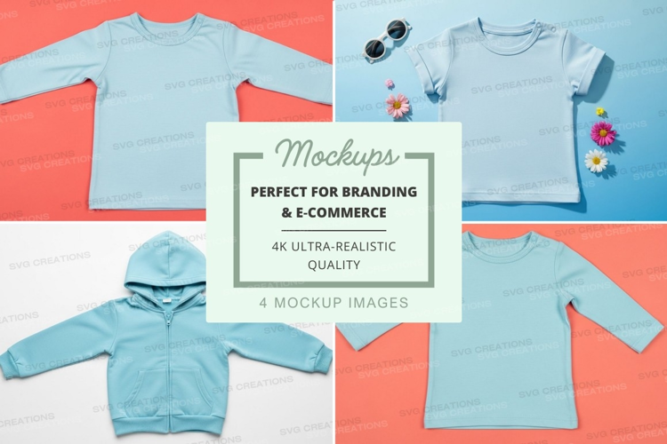Mockup collection of kids' clothing