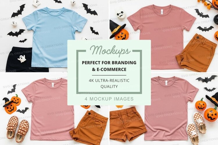 Halloween themed kids' clothing mockup example image 1