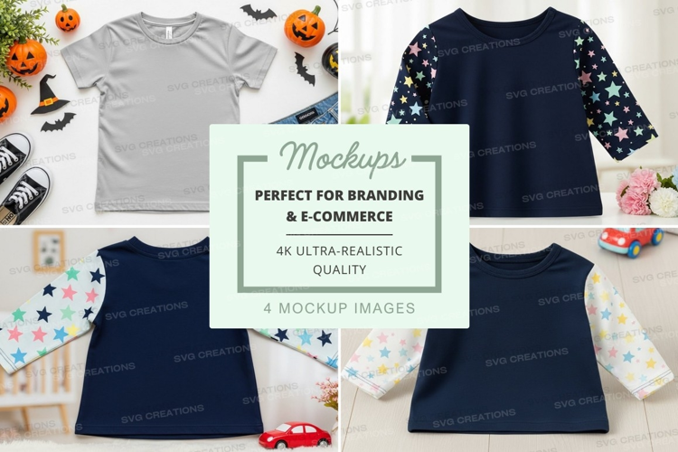 Mockup: kids' clothing collection